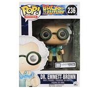 October 2015 "Time Travel" Exclusive Funko Pop #236 Back To The Future Dr. Emmet Brown Figurine by Funko