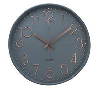 October Elf Horloge murale de 30,5 cm, horloge murale silencieuse sans tic-tac, horloge ronde moderne décorative, grand nombre arabe pour chambre à coucher, bureau, cuisine, salle de sport, salon,