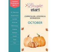 October: Preschool & Kindergarten Lessons & Workbook: Halloween Lesson Plans, Fall Activities, Alphabet D-F Practice, Early Math, Writing, Cutting, ... Worksheets, and Templates for Ages 3-6