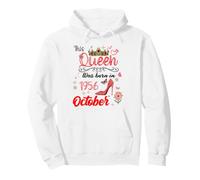 Octobre 1956 Anniversaire This Queen Was Born in Octobre 1956 Sweat à Capuche