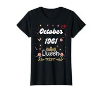 Octobre 1961 Reine Depuis Octobre 1961 Anniversaire Fille Femme T-Shirt