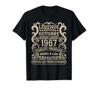 Octobre 1967-59 Ans Anniversaire Cadeau Vintage 1967 T-Shirt