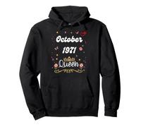 Octobre 1971 Reine Depuis Octobre 1971 Anniversaire Fille Femme Sweat à Capuche