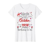 Octobre Anniversaire A Queen Was Born in Octobre 1958 Octobre T-Shirt
