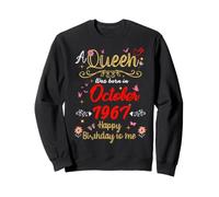 Octobre Anniversaire Reine Depuis Octobre 1967 Octobre Fille Sweatshirt