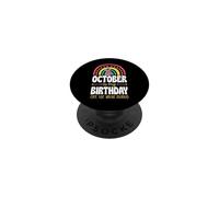 Octobre, C'est Mon Anniversaire, Oui, Tout Le Mois, Boho Rainbow PopSockets PopGrip Adhésif