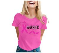 Octobre C'est Rose Cancer du Sein Hopital Homme Femme Cadeau T-Shirt T - Shirt À Manches Courtes Casual Breast Cancer Print pour Femme