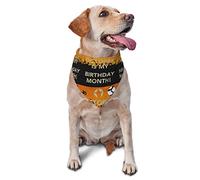 Octobre est Mon Mois d'anniversaire Printemps Chien Bandanas garçon en Vrac écharpe pour Animaux de Compagnie réglable Doux Triangle Bavoirs Accessoires pour Petits Moyens Grands Chiots Chats