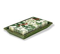 Octobre Hill en céramique Serviette d'invité Caddy/Tray, Vert