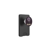 Octobre Lilas Cosmos Naissance Fleur Minimaliste Botanique PopSockets PopWallet pour MagSafe