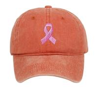 Octobre Rose Accessoires 2025 Casquette, Octobre Accessoires 2025 Casquette - De Sport Unisexe Ajustable Sports Plein Air Motif Brodé Stylé Sensibilisation Orange One Size