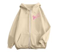 octobre rose accessoires， ruban rose cancer du sein， ruban， noeud， pull zippé， sweatshirt， sweat-shirt，contre le cancer， capuche， sweatshirts， hoodie for the culture， pour seins， ocotbre， sweat femme