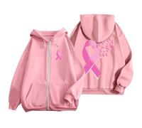 octobre rose accessoires， ruban rose cancer du sein， ruban， sweat femme， noeud， pull zippé， sweatshirt， contre le cancer， capuche， sweatshirts， sweat-shirt，hoodie for the culture， pour seins， ocotbre