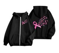 octobre rose accessoires， ruban rose cancer du sein， ruban， sweat femme， noeud， pull zippé， sweatshirt， sweat-shirt，contre le cancer， sweatshirts， hoodie for the culture， pour seins， ocotbre， capuche