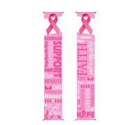 Octobre Rose Bannière Décoration pour Sensibilisation de Cancer du Sein Intérieur Extérieure Décoration pour Octobre Activité Vitrine Bannière de Fond en Ruban 180 * 30cm (180x30cm)