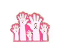 Octobre Rose Broche Avec Epingles À Nourrice Pins Ruban Octobre Rose Metal Pins Rubans Roses Sensibilisation Au Cancer Du Sein Broche En Forme De Ruban En Metal Pré-Découpé Broches Pour Femme