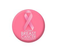 Octobre Rose Broches Rondes à Ruban Badges Pin de Sensibilisation au Cancer du Sein Rose Ruban Broche Cancer Du Sein de Conscience Décoration Accessoire Déguisement, 4x4cm