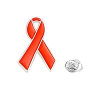 Octobre Rose Broches Ruban Rose de Sensibilisation Cancer du Sein Pin's Octobre 2025 Accessoires Soutenir la Cause Survivante du Cancer du Sein Femmes Broche (Orange, 2.3x3.9cm)