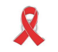 Octobre Rose Broches, Ruban Rose de Sensibilisation Cancer du Sein Pin's Octobre Rose 2024 Accessoires Soutenir la Cause Survivante du Cancer du Sein Femmes Broche 6x4 cm (Red, One Size)