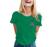 Octobre Rose Cancer du Sein De Sensibilisation Ruban Tee Shirt Grande Taille Teeshirt Manches Courtes De Col Rond Coton Tunique Haut Imprimé avec Un Motif De Dessin Animé FéMinin Rose D'Octobre