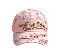 Octobre Rose Casquette De Baseball Unisexe à Broderie De CœUr - RéGlable, Coton Respirant, Protection UV, Chapeau De Soleil D'éTé pour Loisirs en Plein Air, Voyage Et Sport