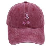 Octobre Rose Casquette, Octobre Accessoires 2025 Casquette - De Sport Unisexe Ajustable Sports Plein Air Motif Brodé Stylé Sensibilisation RD3 A