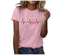 Octobre Rose Chemisier Femme Chic et Élégant T-Shirt Décontracté à Manches Longues pour Femmes Haut Desigual Couleur Unie Blouse Tee Shirt Long Chemise Gaze De Coton Blouse Fleurie (Rose,S)