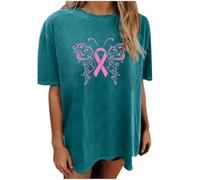 Octobre Rose DéBardeur Femme T-Shirt Décontracté à Manches Longues pour Femmes Haut Desigual Couleur Unie Blouse Tee Shirt Long Chemise Gaze De Coton Blouse en Lin (Bleu,L)