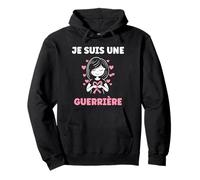Octobre Rose Femme Cancer du Sein Je suis Une guerrière Sweat à Capuche
