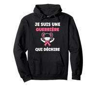 Octobre Rose Femme Cancer du Sein Je suis Une guerrière Sweat à Capuche