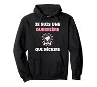 Octobre Rose Femme Cancer du Sein Je suis Une guerrière Sweat à Capuche