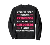 Octobre Rose Femme Cancer du Sein Je suis Une guerrière Sweatshirt