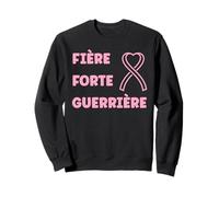 Octobre Rose Femme Cancer du Sein Je suis Une guerrière Sweatshirt