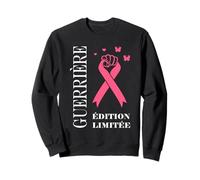Octobre Rose Femme Cancer du Sein Je suis Une guerrière Sweatshirt