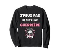 Octobre Rose Femme Cancer du Sein Je suis Une guerrière Sweatshirt