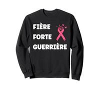 Octobre Rose Femme Cancer du Sein Je suis Une guerrière Sweatshirt