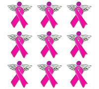 Octobre Rose lot de 10 Épingles À Ruban Rose en Satin pour la Sensibilisation au Cancer du Sein avec Épingles À Nourrice pour Élégante de Ruban pour les Activités Soutien aux Soins (Color D)