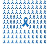 Octobre Rose Lot de 100 Broches, Ruban Rose de Sensibilisation Cancer du Sein Pin's Octobre Rose 2024 Accessoires Soutenir la Cause Survivante du Cancer du Sein Femmes Broche 6x4 (100PCS Blue, 6X4CM)