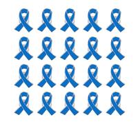 Octobre Rose Lot de 20 Broches, Ruban Rose de Sensibilisation Cancer du Sein Pin's Octobre Rose 2024 Accessoires Soutenir la Cause Survivante du Cancer du Sein Femmes Broche 6x4 (20PCS Blue, 6X4CM)