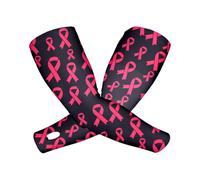 Octobre Rose Manchette Anti Uv Manchette Bras Femme Manchons De Compression Pour La Sensibilisation Au Cancer Du Sein Avec Ruban Rose