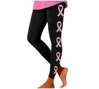 Octobre Rose Pantalons De Yoga Confortables Sport Décontractés Pour Femmes Avec Imprimé Ruban Leggings Élastiques, Ajustés, Élégants Et Tendance Octobre, Mois Sensibilisation Au Cancer Du Sein Le Doux