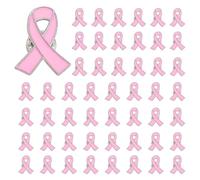 Octobre Rose Pins, Épinglette ruban rose, insigne émaillé de sensibilisation au cancer du sein pour femmes, badge pour événement caritatif ou public.