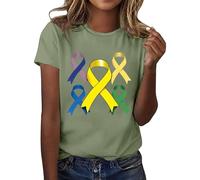 Octobre Rose Tee Shirt Femme pour T-Shirt Poing Travail Ruban Cancer du Sein Tshirt Sein T-Shirts Top Grande Taille Contre Le 2025 Sensibilisation Respirant Light Vert M