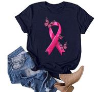 Octobre Rose, Tee-Shirt Octobre Rose pour Femme Octobres Rosees Tee Shirts Femme Cancer du Sein T-Shirts T Shirt De Cancer du Sein Octobres Roses Lot Tshirt Coton Tees Shirtes Roses