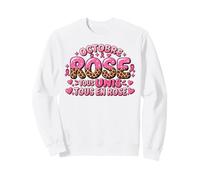 Octobre Rose Tous Unis Ruban léopard prévention Cancer Sein Sweatshirt