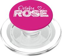 Octobre Ruban Rose Solidarité Femmes & Lutte Cancer du Sein PopSockets PopGrip pour MagSafe