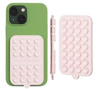 OCTOBUDDY Double || Coque de téléphone à ventouse en silicone avec support adhésif || Compatible avec iPhone et Android, support d'accessoires mains libres antidérapant pour selfies et vidéos (double,