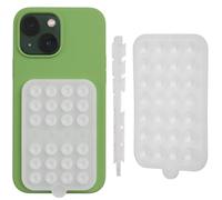 Octobuddy Support adhésif double face en silicone pour téléphone, support mains libres pour selfies et vidéos, durable, facile à utiliser, compatible iPhone et Android, 6,3 x 9,4 cm, transparent