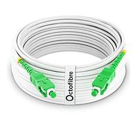 Octofibre - Câble Fibre Optique Orange SFR Bouygues - Renforcé Avec Blindage Kevlar - Rallonge/Jarretière Fibre Optique - SC APC vers SC APC - Garantie 10 Ans (50M)