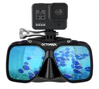 Octomask Unisexe Classique GoPro Masque pour plongée et plongée avec Tuba, Noir, Taille Unique